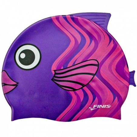 Cuffia Nuoto Bambino in Silicone - Pesce Corallo Viola | Finis | Offerta
