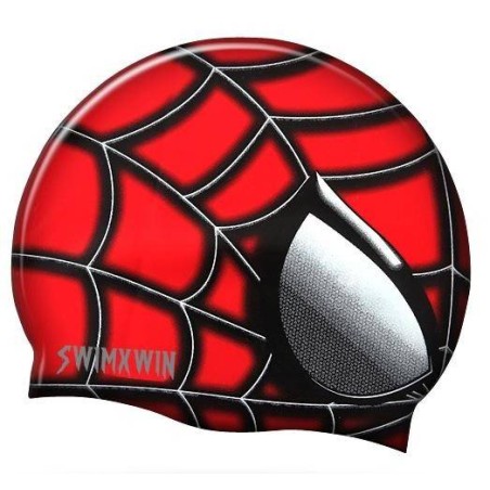 Cuffia piscina supereroe rossa