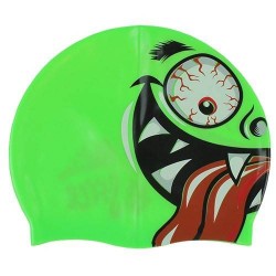Cuffia piscina silicone Green Face Mad Wave 2