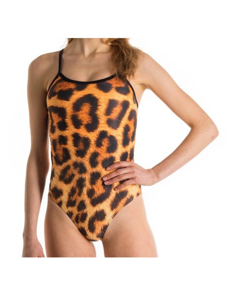Costume allenamento donna Openback Leopardo SwimmerWear