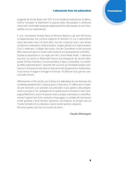 Allenamento fisico del pallanuotista