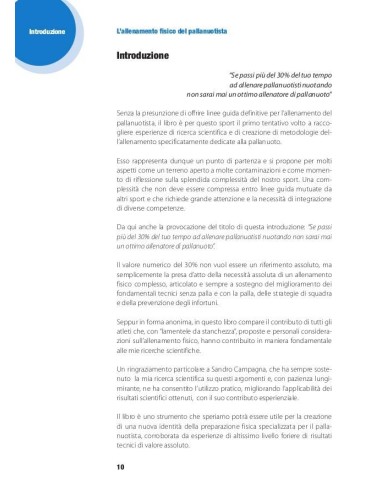 Allenamento fisico del pallanuotista