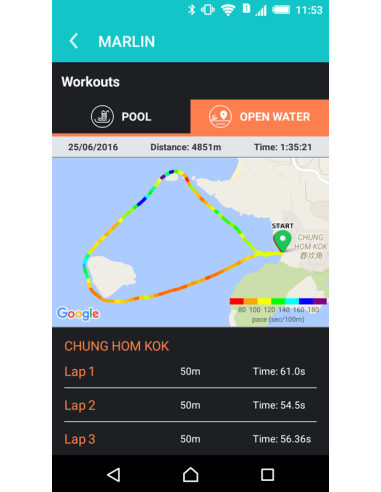 Marlin tracker GPS nuoto parlante a conduzione ossea
