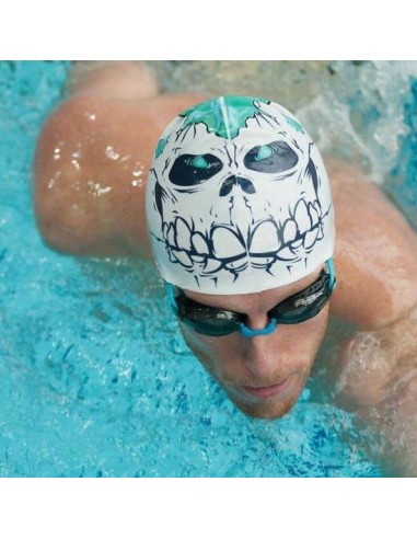 Cuffia piscina teschio SCULL in silicone