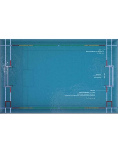 Porta Pallanuoto 3 Metri Professionale Leggera