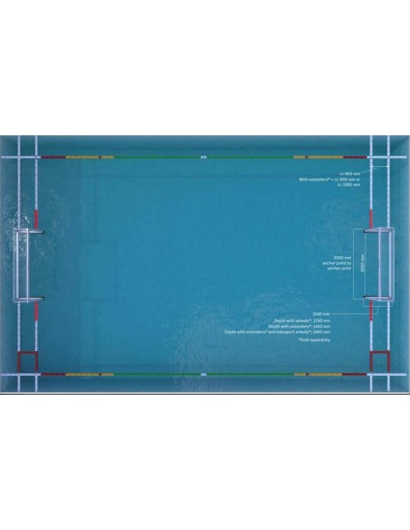 Porta Pallanuoto 3 Metri Professionale Leggera
