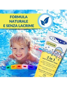 Bagnoschiuma Shampoo anticloro JUNIOR 2 in 1 Triswim 2