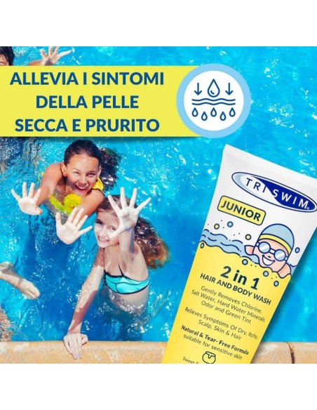Bagnoschiuma Shampoo anticloro JUNIOR 2 in 1 Triswim