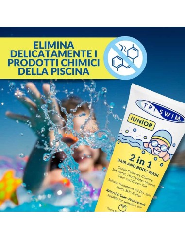 Bagnoschiuma Shampoo anticloro JUNIOR 2 in 1 Triswim