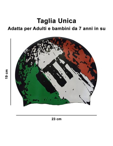 Cuffia Piscina Italia in Silicone Unisex | Alta QualitÃ 