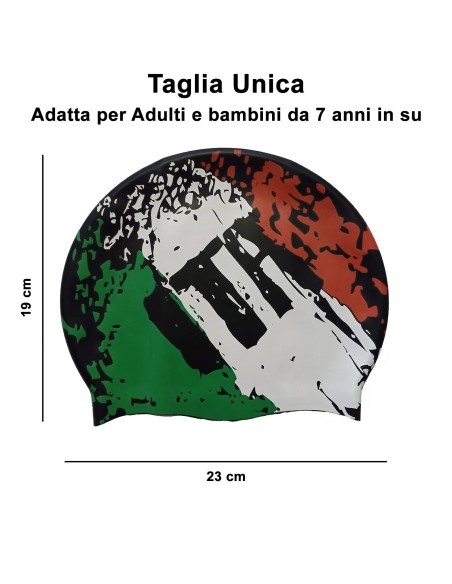 Cuffia Piscina Italia in Silicone Unisex | Alta QualitÃ 
