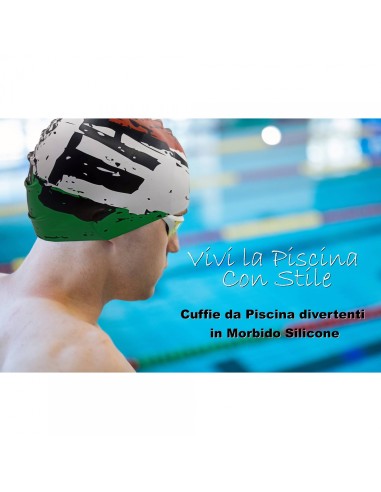 Cuffia Piscina Italia in Silicone Unisex | Alta QualitÃ 