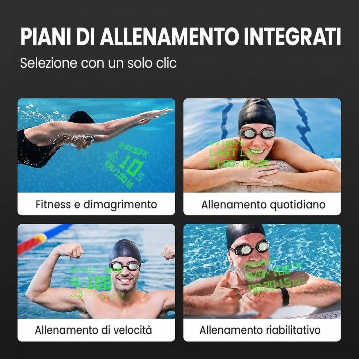 Holoswim 2 PRO Occhialini Nuoto Smart con AI