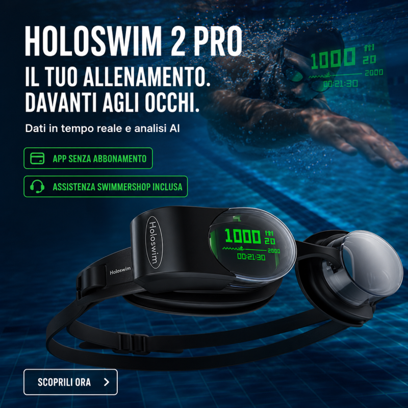 Holoswim 2 PRO Occhialini Nuoto Smart con AI