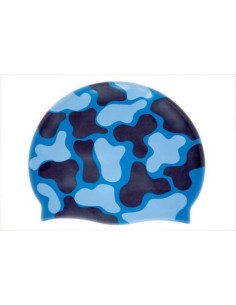 Cuffia in Silicone con fantasia Blu e Nera 2