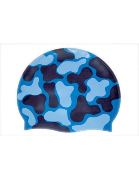 Cuffia in Silicone con fantasia Blu e Nera