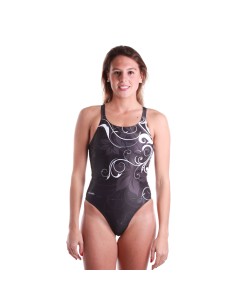 Costume donna intero BLACKWHITE FLOWER SwimWear