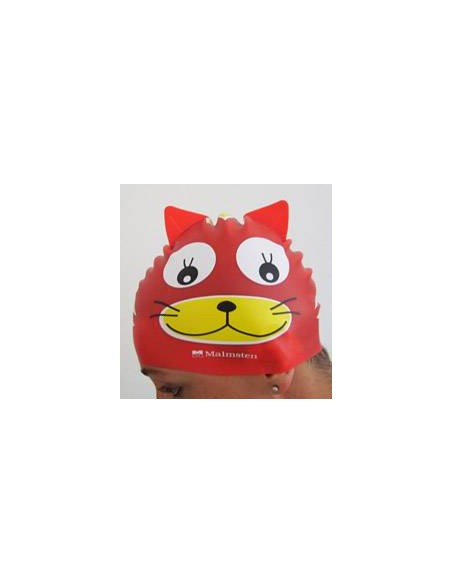 Cuffia in silicone di colore rosso a forma di Gatto
