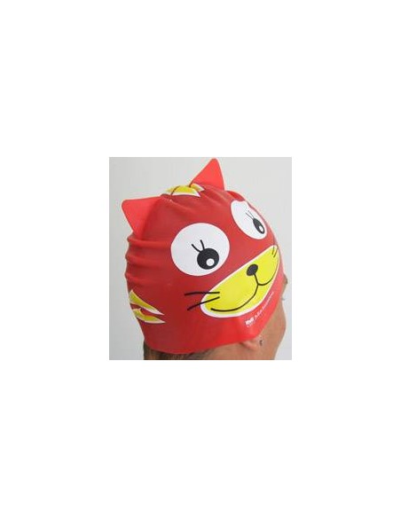 Cuffia in silicone di colore rosso a forma di Gatto