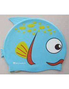 Cuffia in silicone di colore blu a forma di Pesce