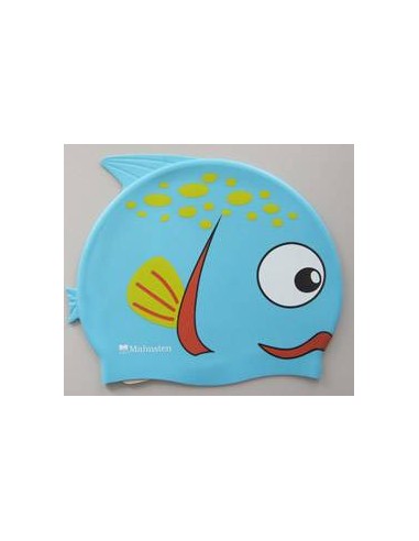 Cuffia in silicone di colore blu a forma di Pesce