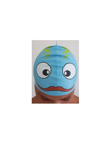 Cuffia in silicone di colore blu a forma di Pesce