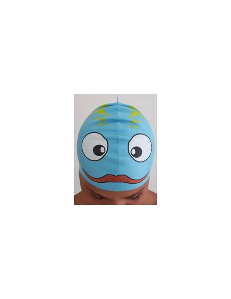Cuffia in silicone di colore blu a forma di Pesce