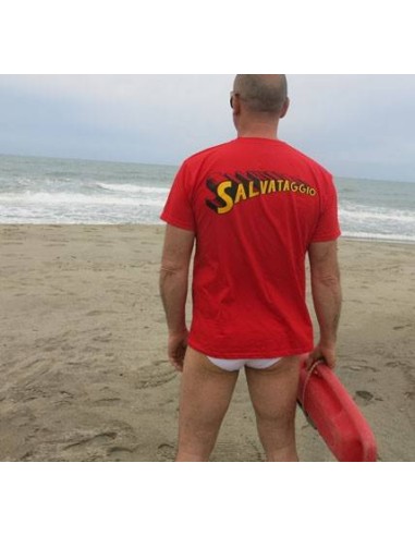 T-shirt Maglietta Salvataggio Life Guard Italia e fischietto