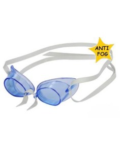 Occhialini svedesi gommati antiappannamento SwimmerWear con lenti blu e stella anti fog