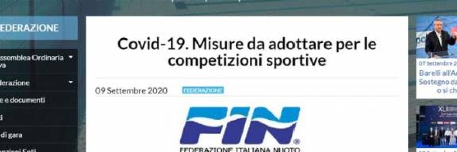 Piscina e Covid 19: tutte le regole di sicurezza di Federazione Italiana Nuoto